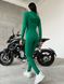 Жіночий костюм кроп-кофта та лосини колір зелений р.42/44 432182 432182 фото 3