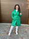 Жіноче стьобане пальто до колін колір зелений р.50/52 442903 442903 фото 1