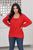 Жіночий светр трикотажний колір червоний р.48/50 445639 445639 фото