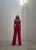 Жіночий костюм двійка спідниця-брюки та топ колір малиновий р.42/46 450149 450149 фото