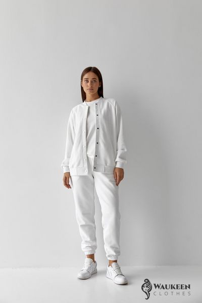 Жіночий костюм худі+джогери колір білий р.L 441445 441445 фото