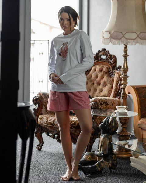 Жіноча піжама із шортами «Teddy» колір рожевий р.L 453335 453335 фото
