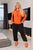 Жіночий костюм двійка колір помаранчевий-чорний р.46/48 453088 453088 фото