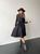 Женское платье из вельвета с поясом цвет черный р.42/44 450328 450328 фото