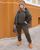 Жіночий костюм із жилетом колір хакі р.50/52 446073 446073 фото