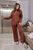 Жіноча піжама-трійка колір шоколад р.46/48 448365 448365 фото