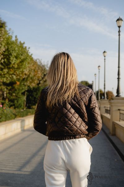 Жіноча куртка колір коричневий р.42/44 408646 408646 фото