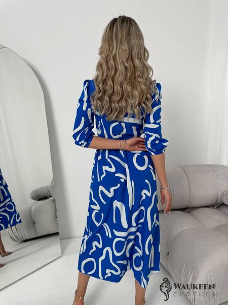 Жіноча сукня із шовкового софту колір синій р.42/44 454124 454124 фото