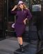 Жіночий ангоровий костюм кофта та спідниця фіолетового кольору р.46/48 387160 387160 фото 1