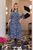 Женское свободное платье из софта цвет голубой-черный р.50/52 450569 450569 фото