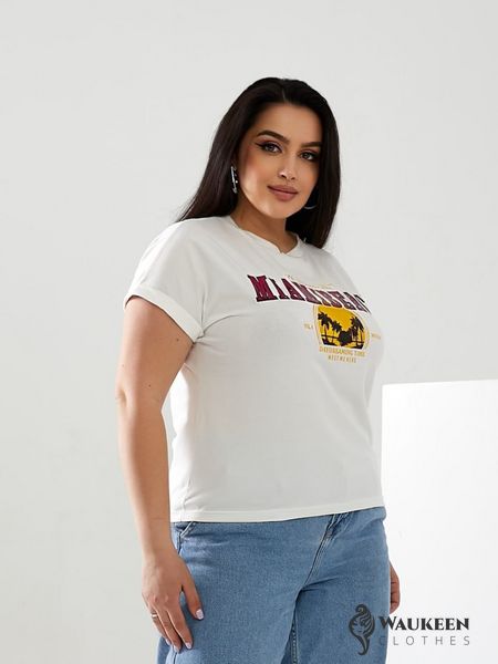 Женская футболка MIAMI цвет молочный р.56/58 433173 433173 фото