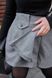 Жіночі кашемірові шорти спідниця сірого кольору 387075 387077 фото 2