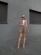 Жіночий костюм двійка піджак з шортами колір мокко р.42/44 456255 456255 фото 1