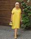 Жіноча лляна сукня жовтого кольору р.46/48 362859 381877 фото 12