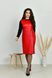 Жіноча сукня з еко-шкірою червоного кольору 391576 391581 фото 2