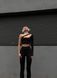 Жіночий костюм з легінсами та кофтиною колір чорний р.42/46 449004 449004 фото 2