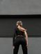 Жіночий костюм з легінсами та кофтиною колір чорний р.42/46 449004 449004 фото 9