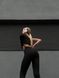 Жіночий костюм з легінсами та кофтиною колір чорний р.42/46 449004 449004 фото 5