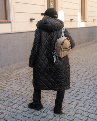 Жіноче пальто чорне ромб розмір 50/52 444886 444886 фото
