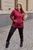 Женский спортивный костюм с капюшоном бордового цвета р.48/50 377746 377746 фото
