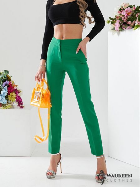 Жіночі штани зеленого кольору р.3XL 396725 396713 фото