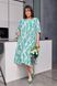 Жіноча сукня із софту колір білий-зелений р.50/52 453418 453418 фото 3