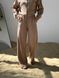 Жіночий костюм з брюками палаццо колір бежевий р.42/44 454393 454393 фото 3