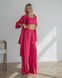 Женские пижамные штаны в рубчик цвет розовый р.L 443806 443806 фото 3