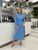 Женское платье свободного кроя цвет голубой р.42/44 451424 451424 фото