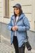 Жіноча демісезонна куртка з плащової тканини колір джинс р.52/54 442764 442764 фото 1