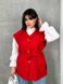 Жіночий костюм двійка жилетка та блуза колір червоний р.48/50 454104 454104 фото 1