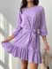 Женское платье с поясом цвет лаванда р.42/44 454111 454111 фото 4