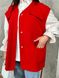 Жіночий костюм двійка жилетка та блуза колір червоний р.48/50 454104 454104 фото 3