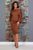 Жіночий костюм спідниця та кофта колір цегляний р.56/58 435502 435502 фото