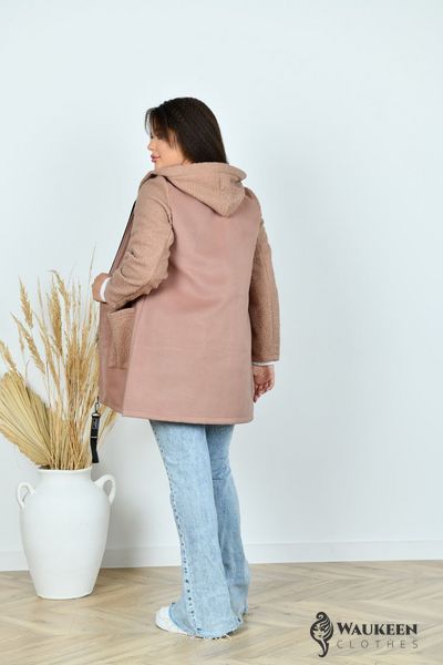 Жіноче пальто із кашеміру колір мокко р.56/58 442815 442815 фото
