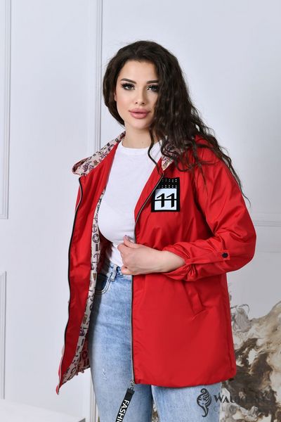 Жіноча куртка колір червоний р.48/50 408553 408553 фото