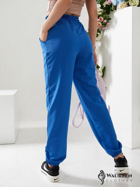 Женские спортивные брюки двухнитка синего цвета р.42 406304 406304 фото