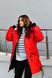 Жіноча куртка-пальто із плащової тканини колір червоний р.48/50 445907 445907 фото 8