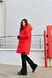 Жіноча куртка-пальто із плащової тканини колір червоний р.48/50 445907 445907 фото 6