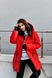 Жіноча куртка-пальто із плащової тканини колір червоний р.48/50 445907 445907 фото 5