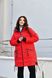 Жіноча куртка-пальто із плащової тканини колір червоний р.48/50 445907 445907 фото 9