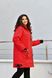 Жіноча куртка-пальто із плащової тканини колір червоний р.48/50 445907 445907 фото 4