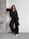 Жіночі брюки з декоративним шнурком колір чорний р.42 451517 451517 фото 4