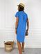 Жіноча лляна сукня вільного крою блакитного кольору р.46/48 359097 359097 фото 3