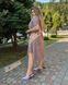 Жіноча сукня вільного крою колір бежевий р.50/52 434699 434699 фото 4