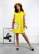 Жіноча лляна сукня вільного крою жовтого кольору р.46/48 359095 359097 фото 6
