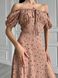 Жіноча літня сукня міді колір бежевий р.42 437180 437180 фото 5