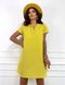 Жіноча лляна сукня вільного крою жовтого кольору р.46/48 359095 359097 фото 7