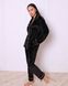 Женская пижама велюр Jeny на пуговицах черного цвета р.L 379529 379517 фото 1