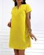 Жіноча лляна сукня вільного крою жовтого кольору р.46/48 359095 359097 фото 9